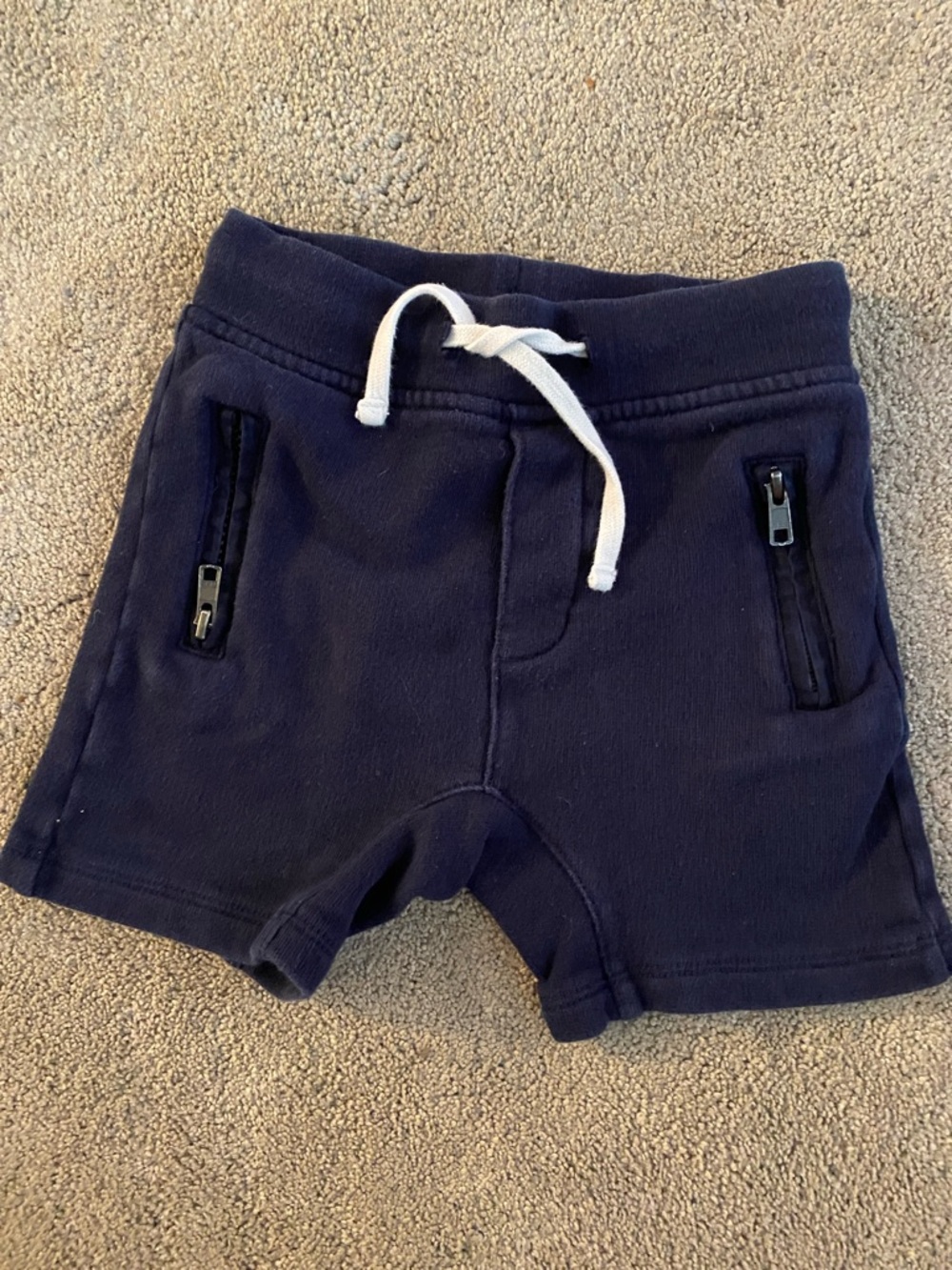 Crewcuts Boys Navy Drawstring Zip Pocket Shorts